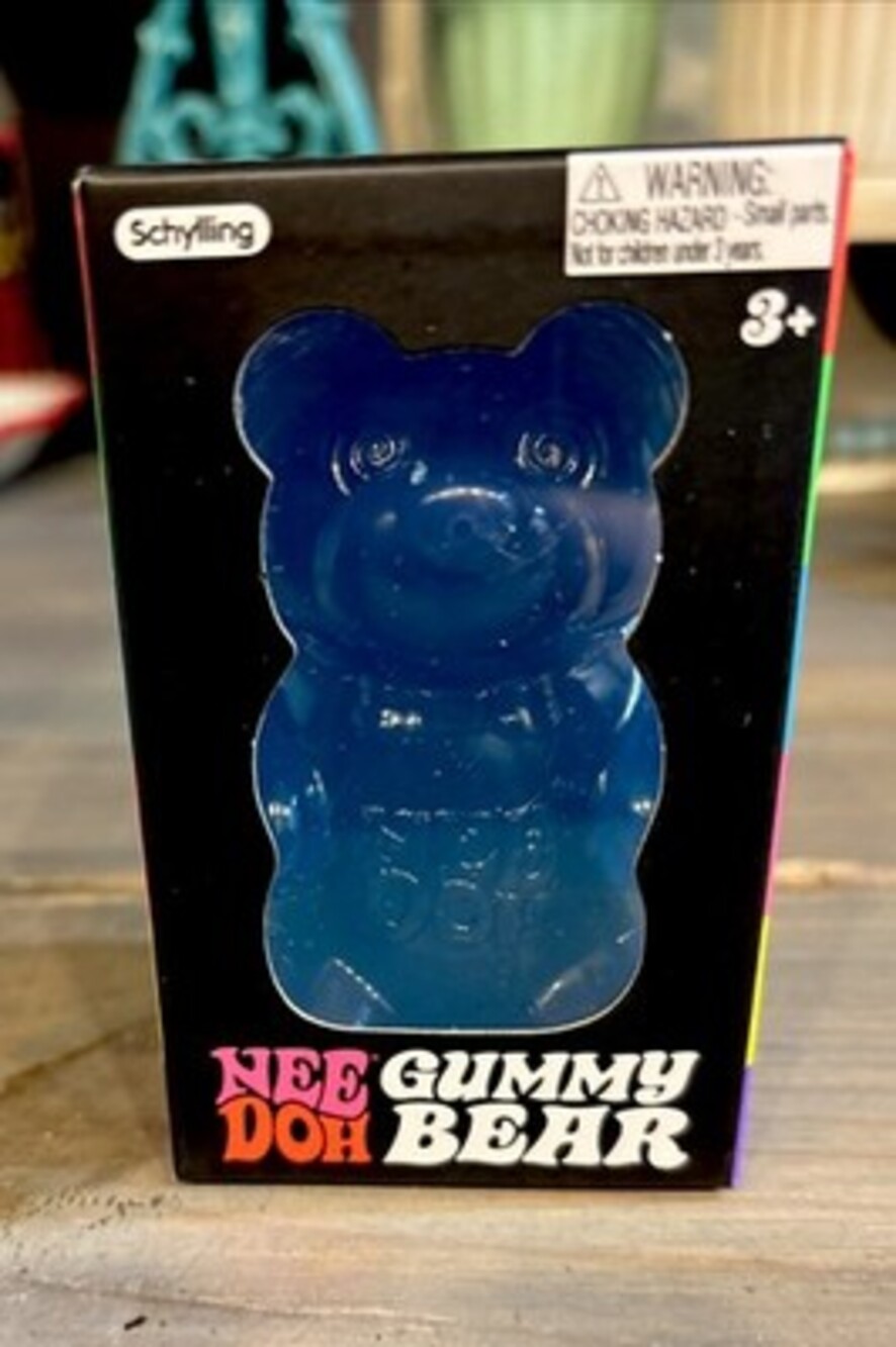 NeeDoh Gummy Bear BLUE Fidget Stress Toy Squishy Nee Doh